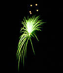 Zylinderbombe grün mit Titanblitzen